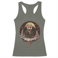 Mothman In Christmas Night Racerback Tank Top Funny Cryptid Gift - Wonder Print Shop