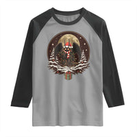 Mothman In Christmas Night Raglan Shirt Funny Cryptid Gift - Wonder Print Shop