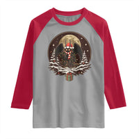 Mothman In Christmas Night Raglan Shirt Funny Cryptid Gift - Wonder Print Shop