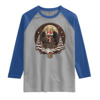 Mothman In Christmas Night Raglan Shirt Funny Cryptid Gift - Wonder Print Shop