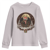 Mothman In Christmas Night Youth Sweatshirt Funny Cryptid Gift - Wonder Print Shop