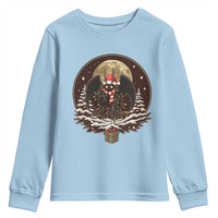 Mothman In Christmas Night Youth Sweatshirt Funny Cryptid Gift - Wonder Print Shop