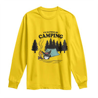 Mothman Long Sleeve Shirt Id Rather Be Camping Funny Cryptid Gift - Wonder Print Shop