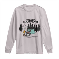 Mothman Long Sleeve Shirt Id Rather Be Camping Funny Cryptid Gift - Wonder Print Shop