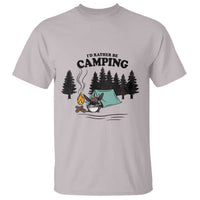 Mothman T Shirt Id Rather Be Camping Funny Cryptid Gift - Wonder Print Shop
