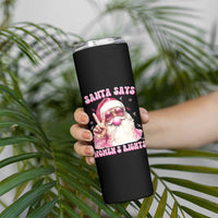 Funny Santa Says Womens Rights Skinny Tumbler Feminist Activist Christmas Gift - Wonder Print Shop