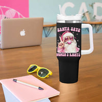 Funny Santa Says Womens Rights Tumbler With Handle Feminist Activist Christmas Gift - Wonder Print Shop