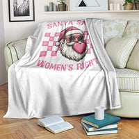 Funny Feminist Activist Christmas Throw Blanket Santa Says Womens Rights - Wonder Print Shop