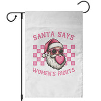 Funny Feminist Activist Christmas Garden Flag Santa Says Womens Rights - Wonder Print Shop