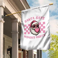 Funny Feminist Activist Christmas Garden Flag Santa Says Womens Rights - Wonder Print Shop