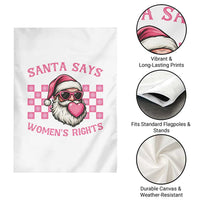 Funny Feminist Activist Christmas Garden Flag Santa Says Womens Rights - Wonder Print Shop