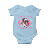 Funny Feminist Activist Christmas Baby Onesie Santa Says Womens Rights - Wonder Print Shop