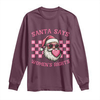 Funny Feminist Activist Christmas Long Sleeve Shirt Santa Says Womens Rights - Wonder Print Shop