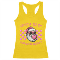 Funny Feminist Activist Christmas Racerback Tank Top Santa Says Womens Rights - Wonder Print Shop