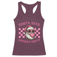 Funny Feminist Activist Christmas Racerback Tank Top Santa Says Womens Rights - Wonder Print Shop