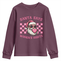 Funny Feminist Activist Christmas Youth Sweatshirt Santa Says Womens Rights - Wonder Print Shop