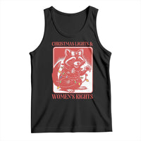 Christmas Lights And Womens Rights Tank Top Raccoon Female Rage Holiday Gift - Wonder Print Shop