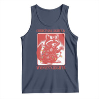 Christmas Lights And Womens Rights Tank Top Raccoon Female Rage Holiday Gift - Wonder Print Shop