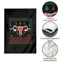 Christmas Lights And Reproductive Rights Garden Flag Xmas Feminist Supporter Gift - Wonder Print Shop