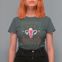 Christmas Lights And Reproductive Rights Ugly Christmas T Shirt For Women Feminist Holiday Gift - Wonder Print Shop