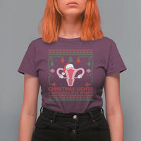 Christmas Lights And Reproductive Rights Ugly Christmas T Shirt For Women Feminist Holiday Gift - Wonder Print Shop