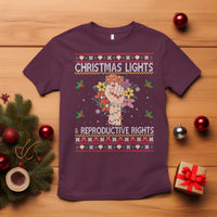 Funny Feminist Lights And Reproductive Rights T Shirt Ugly Christmas Gift - Wonder Print Shop