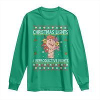 Funny Feminist Lights And Reproductive Rights Long Sleeve Shirt Ugly Christmas Gift - Wonder Print Shop
