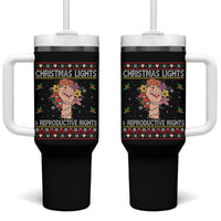 Funny Feminist Lights And Reproductive Rights Tumbler With Handle Ugly Christmas Gift - Wonder Print Shop