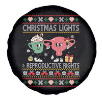 Funny Feminist Christmas Lights And Reproductive Rights Ugly Holiday Gift Spare Tire Cover - Wonder Print Shop