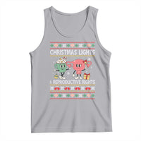 Funny Feminist Christmas Lights And Reproductive Rights Ugly Holiday Gift Tank Top - Wonder Print Shop