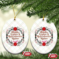 Holiday Lights And Reproductive Rights Ceramic Ornament Funny Feminist Christmas Gift - Wonder Print Shop
