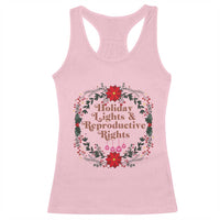 Holiday Lights And Reproductive Rights Racerback Tank Top Funny Feminist Christmas Gift - Wonder Print Shop