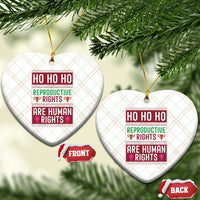 Funny Christmas Feminist Gift Ceramic Ornament Reproductive Rights Are Human Rights - Wonder Print Shop