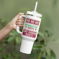 Funny Christmas Feminist Gift Tumbler With Handle Reproductive Rights Are Human Rights - Wonder Print Shop