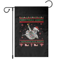 Christmas Lights And Reproductive Rights Ugly Christmas Garden Flag Feminist Raccoon Gift - Wonder Print Shop