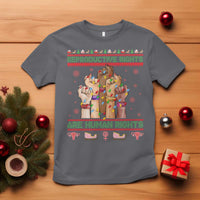Ugly Christmas Feminist Raccoon Gift T Shirt Reproductive Rights Are Human Rights - Wonder Print Shop