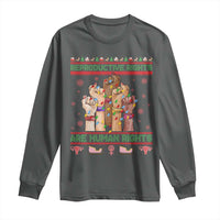 Ugly Christmas Feminist Raccoon Gift Long Sleeve Shirt Reproductive Rights Are Human Rights - Wonder Print Shop