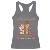 Ugly Christmas Feminist Raccoon Gift Racerback Tank Top Reproductive Rights Are Human Rights - Wonder Print Shop