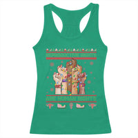 Ugly Christmas Feminist Raccoon Gift Racerback Tank Top Reproductive Rights Are Human Rights - Wonder Print Shop