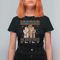 Ugly Christmas Feminist Raccoon Gift T Shirt For Women Reproductive Rights Are Human Rights - Wonder Print Shop