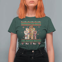 Ugly Christmas Feminist Raccoon Gift T Shirt For Women Reproductive Rights Are Human Rights - Wonder Print Shop
