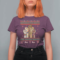 Ugly Christmas Feminist Raccoon Gift T Shirt For Women Reproductive Rights Are Human Rights - Wonder Print Shop