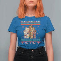 Ugly Christmas Feminist Raccoon Gift T Shirt For Women Reproductive Rights Are Human Rights - Wonder Print Shop