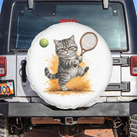 Funny Grumpy Cat Tennis Player Spare Tire Cover Gift For Tennis Fans - Wonder Print Shop