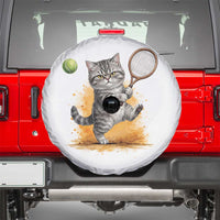 Funny Grumpy Cat Tennis Player Spare Tire Cover Gift For Tennis Fans - Wonder Print Shop