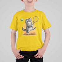 Funny Grumpy Cat Tennis Player T Shirt For Kid Gift For Tennis Fans - Wonder Print Shop