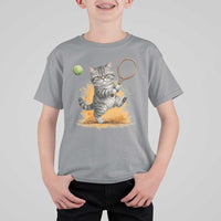 Funny Grumpy Cat Tennis Player T Shirt For Kid Gift For Tennis Fans - Wonder Print Shop