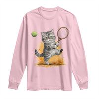 Funny Grumpy Cat Tennis Player Long Sleeve Shirt Gift For Tennis Fans - Wonder Print Shop