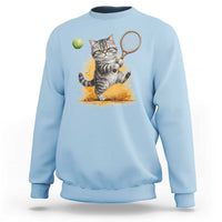 Funny Grumpy Cat Tennis Player Sweatshirt Gift For Tennis Fans - Wonder Print Shop