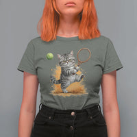 Funny Grumpy Cat Tennis Player T Shirt For Women Gift For Tennis Fans - Wonder Print Shop